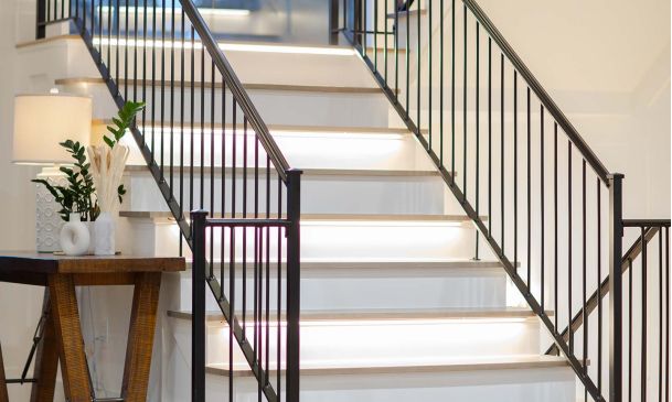 Lit staircase from control4